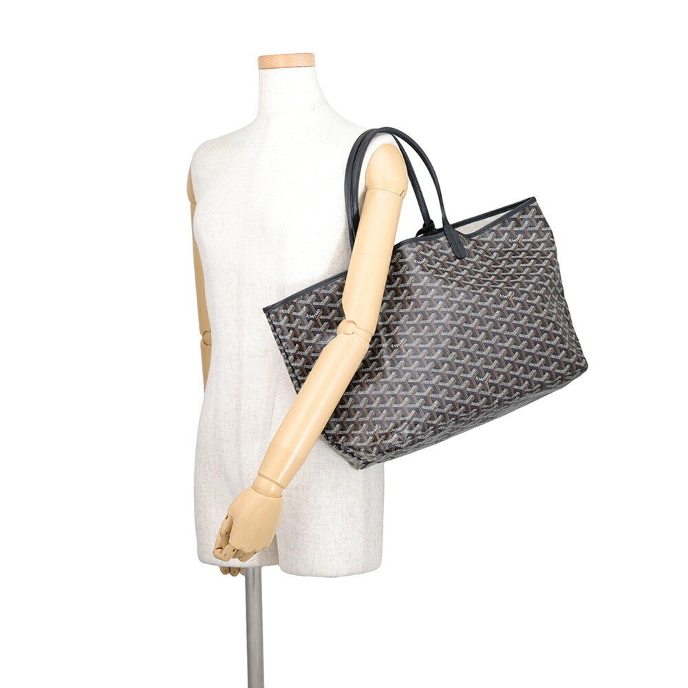 Goyard Saint Louis PM Tote Bag, Herringbone Leather, STLOUIPMLTY01CL01P, Blac... - Picture 4 of 16